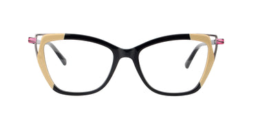 Women Vista Eyeglasses: Bibby - Black - SpaceSMART Eye Clinic (Front View)